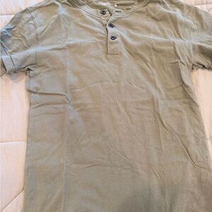 Abercrombie & Fitch Olive Henley Shirt
